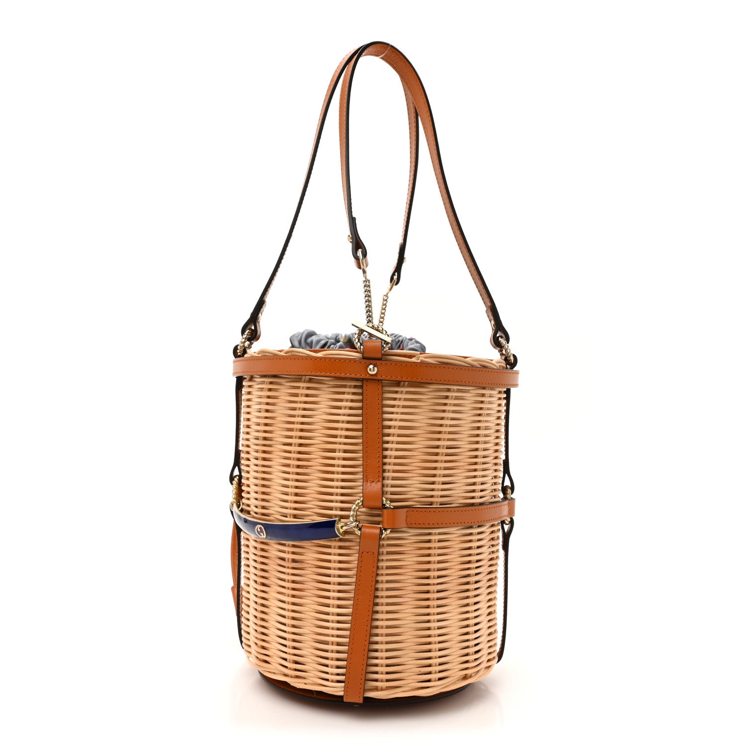 Gucci Wicker Bucket Bag Natural 3 of 10