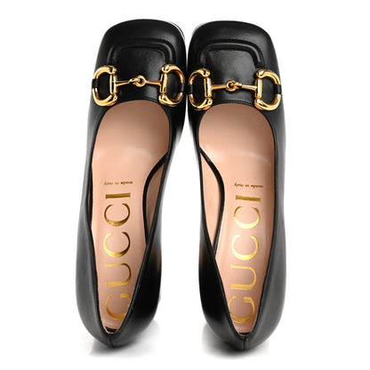 Gucci Malaga Kid Horsebit 75mm Pumps 37.5 Black 2 of 10