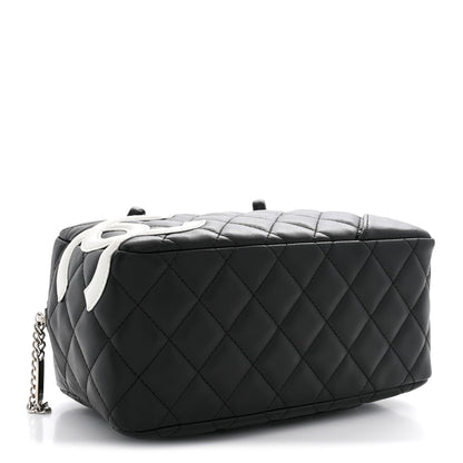 Chanel Calfskin Quilted Small Cambon Bowler Black White 4 of 10