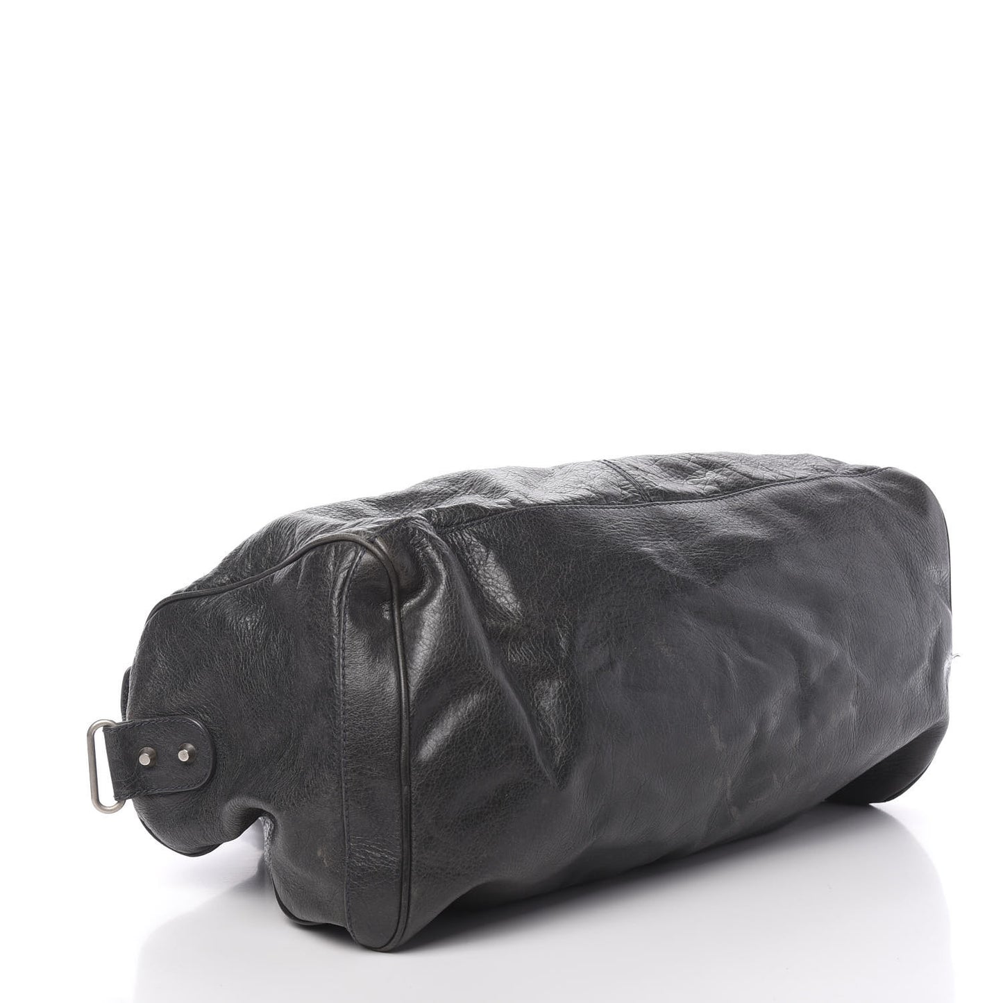 Agneau Classic Hardware Small Squash Duffel Bag Anthracite