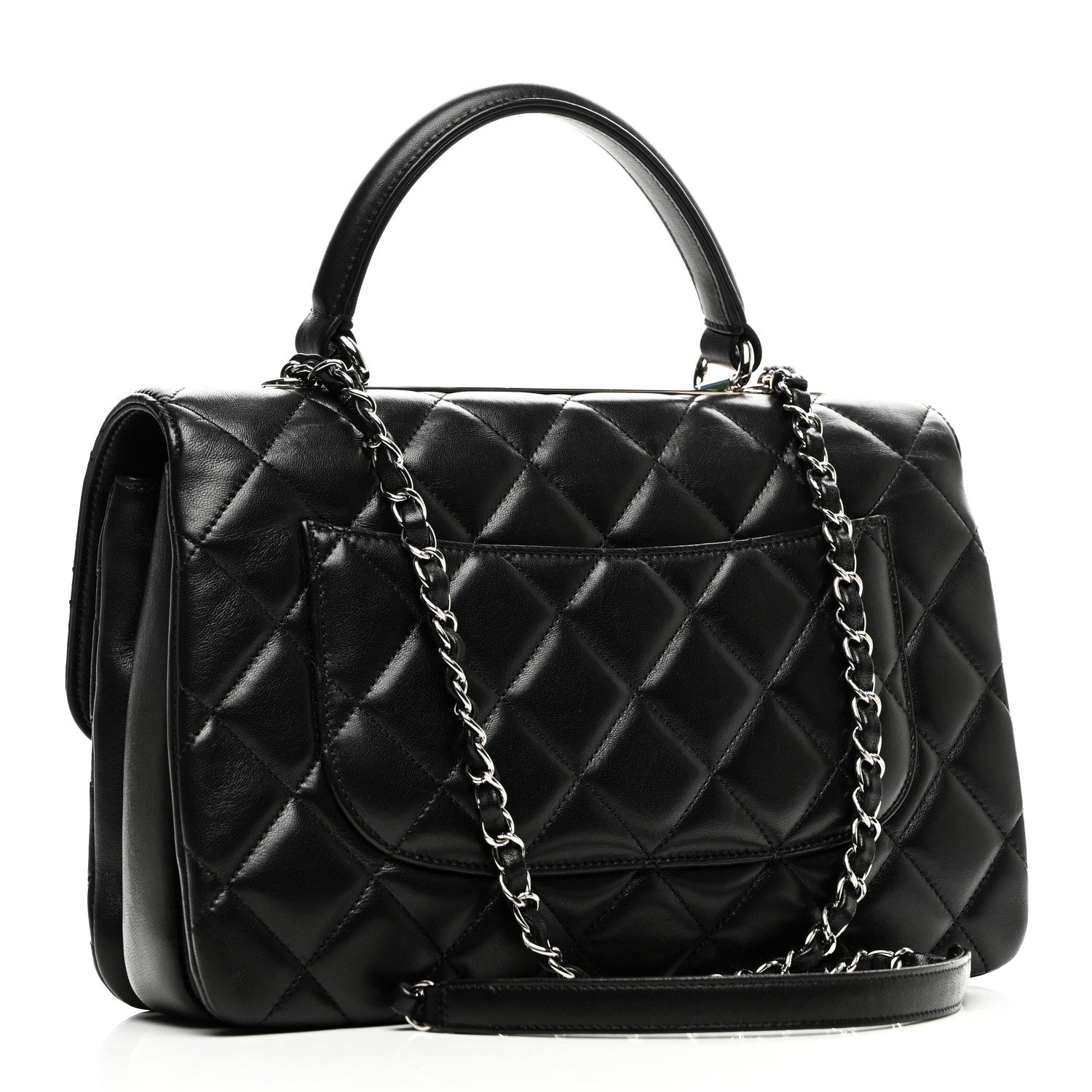 Chanel Lambskin Quilted Medium Trendy CC Flap Dual Handle Bag Black 3 of 9