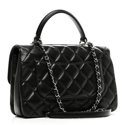 Chanel Lambskin Quilted Medium Trendy CC Flap Dual Handle Bag Black 3 of 9