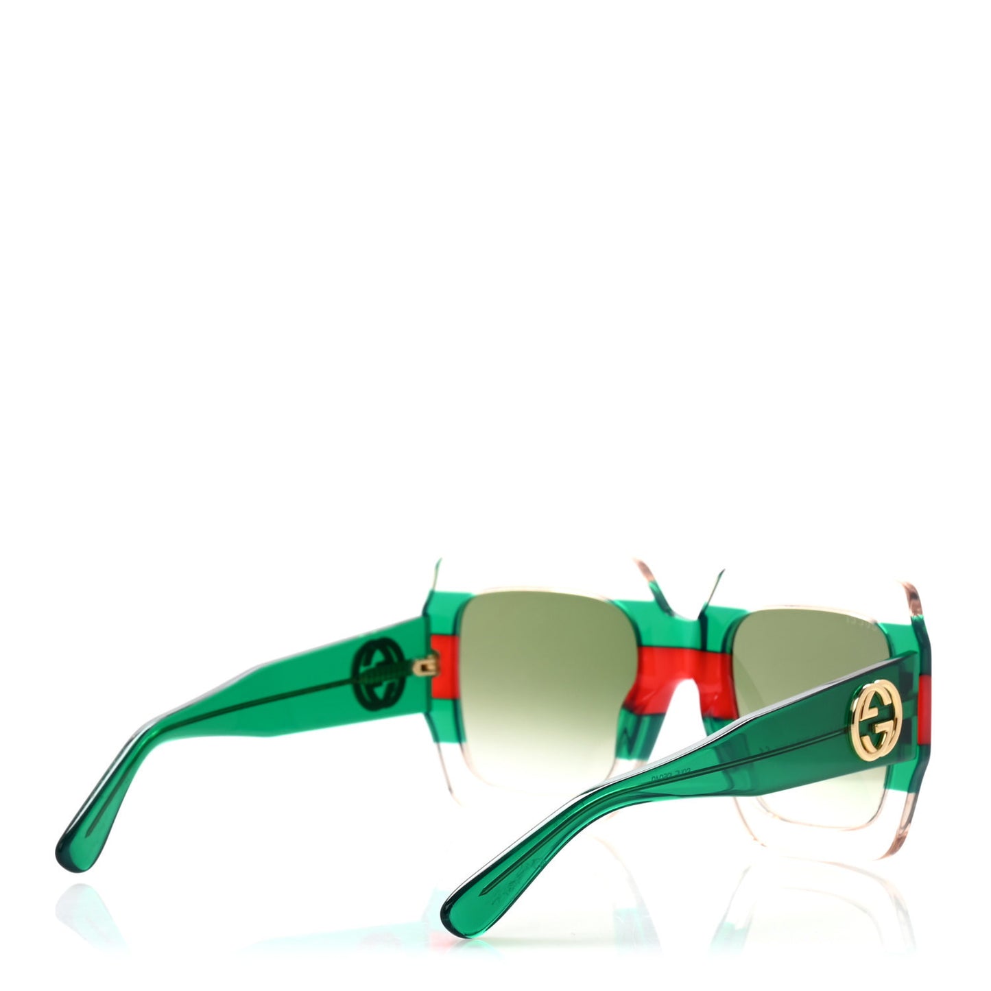 Acetate Square Web Frame GG0178S Sunglasses Green Red