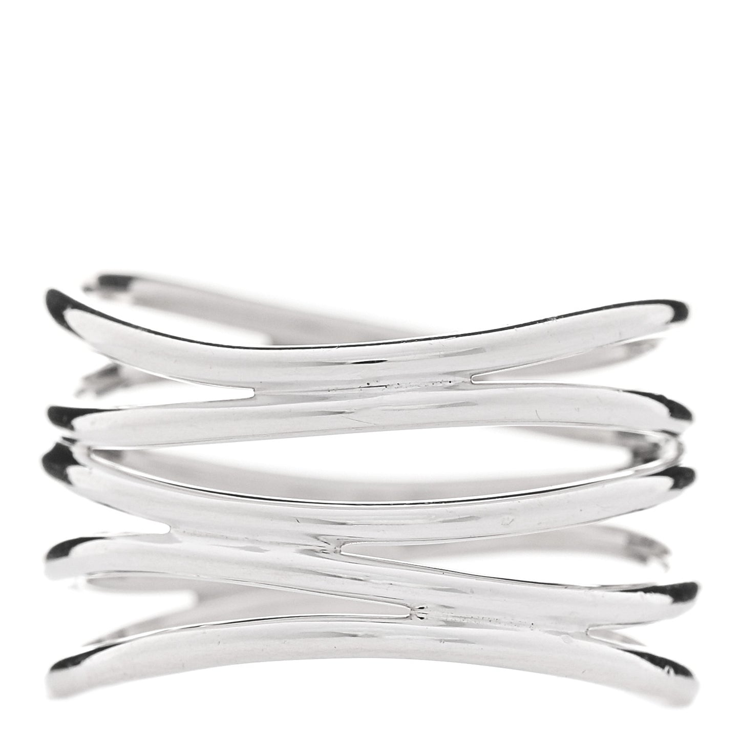 Sterling Silver Elsa Peretti 5 Row Wave Ring 50 5.25