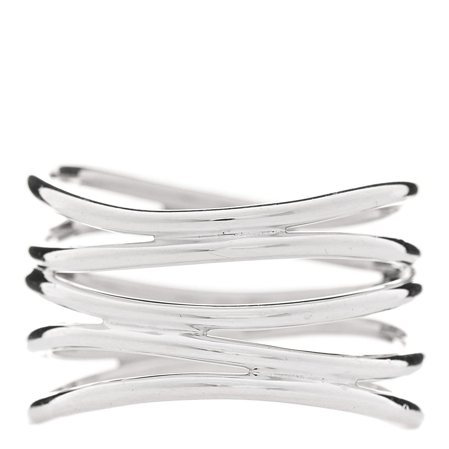 Tiffany Sterling Silver Elsa Peretti 5 Row Wave Ring 50 5.25 3 of 4