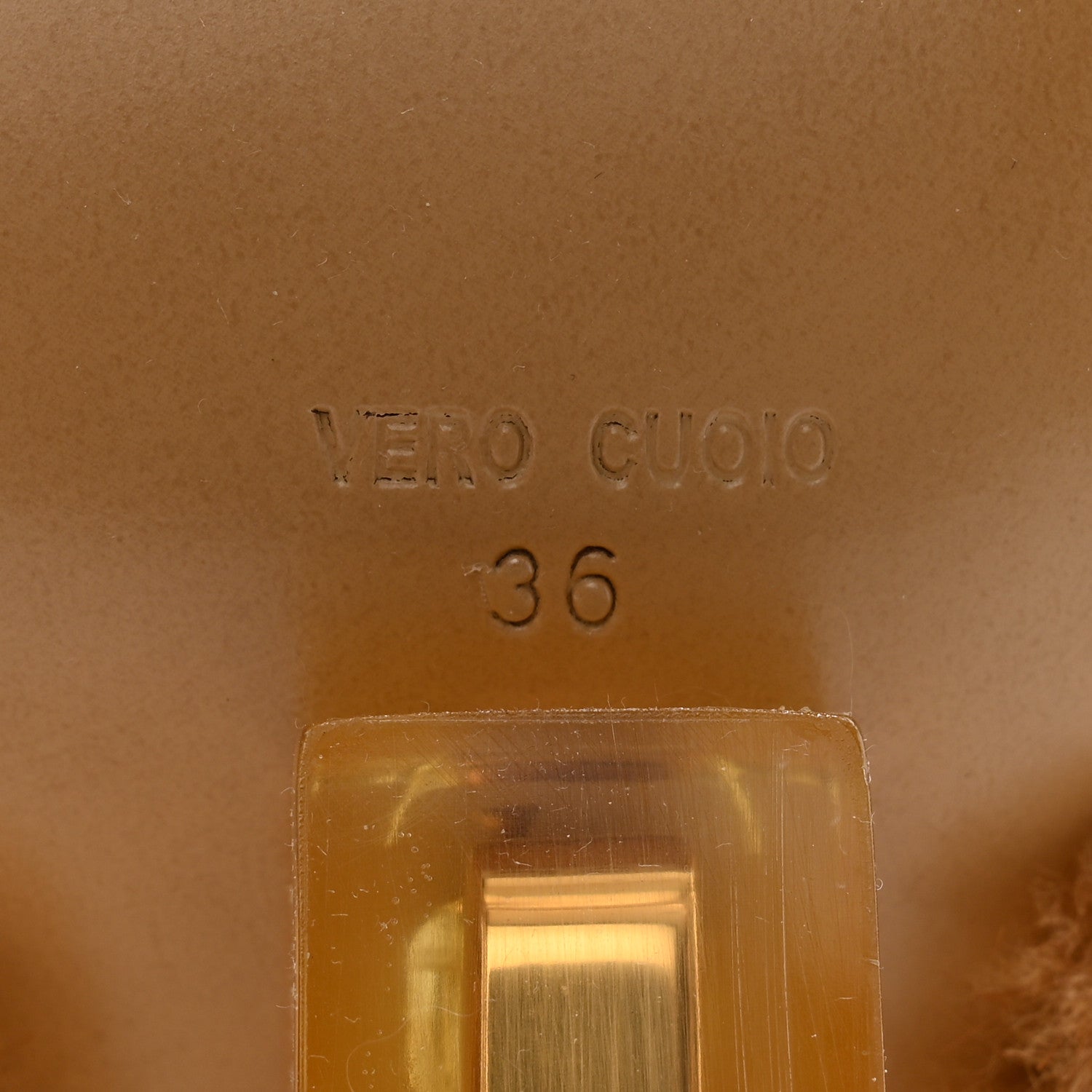 Fendi Mink Ayers Lucite Fendi First 95mm Sandals 36 Natural Brown 7 of 8