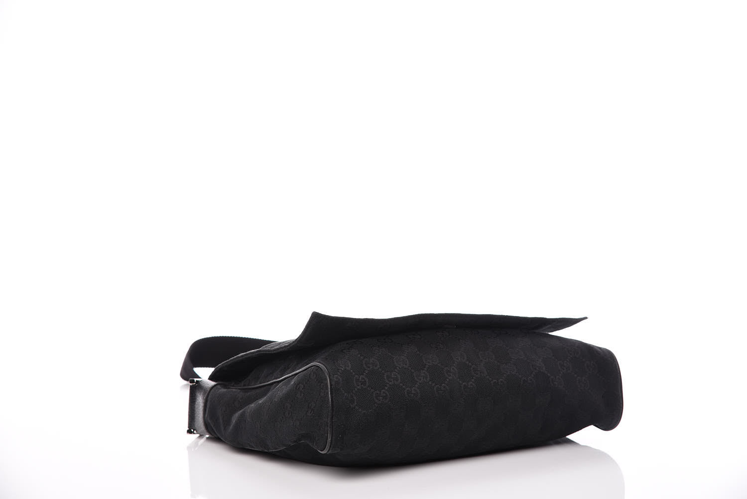 Gucci Monogram Small Flap Messenger Bag Black 4 of 13
