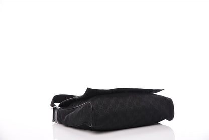 Gucci Monogram Small Flap Messenger Bag Black 4 of 13