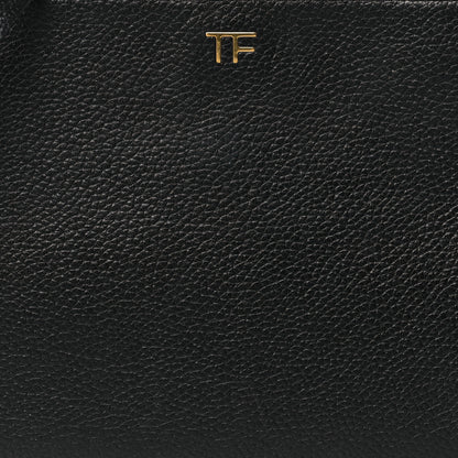 Tom Ford Pebbled Calfskin Triple Zip Crossbody Bag Black 7 of 9
