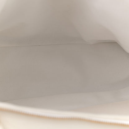Chanel Aged Calfskin Quilted Double Sided Bowling Bag White 5 of 13