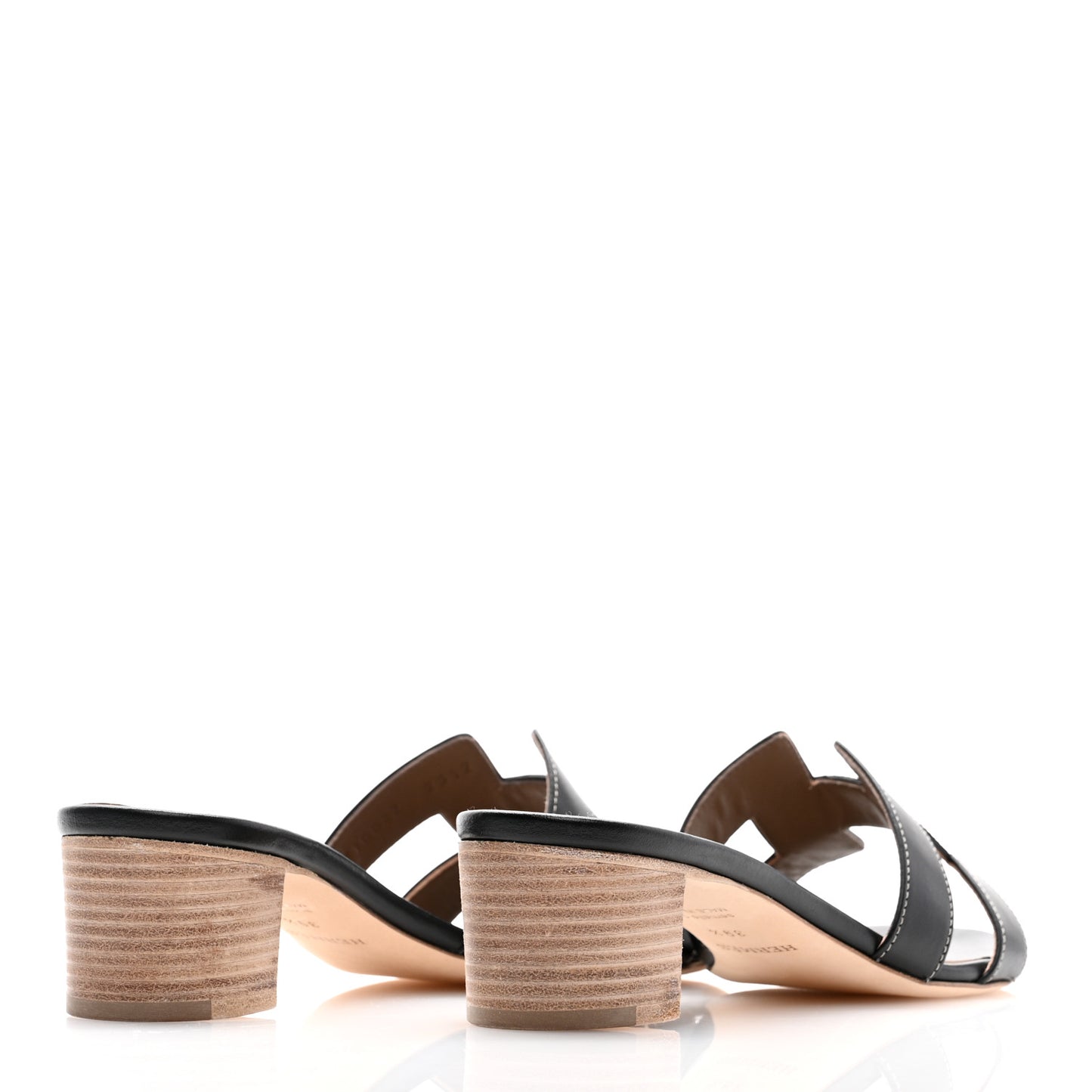 Calfskin Oasis Sandals 39.5 Black