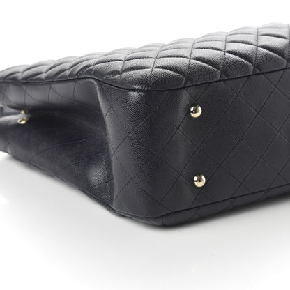 Chanel Caviar Quilted Large CC Shopping Tote Navy 6 of 10