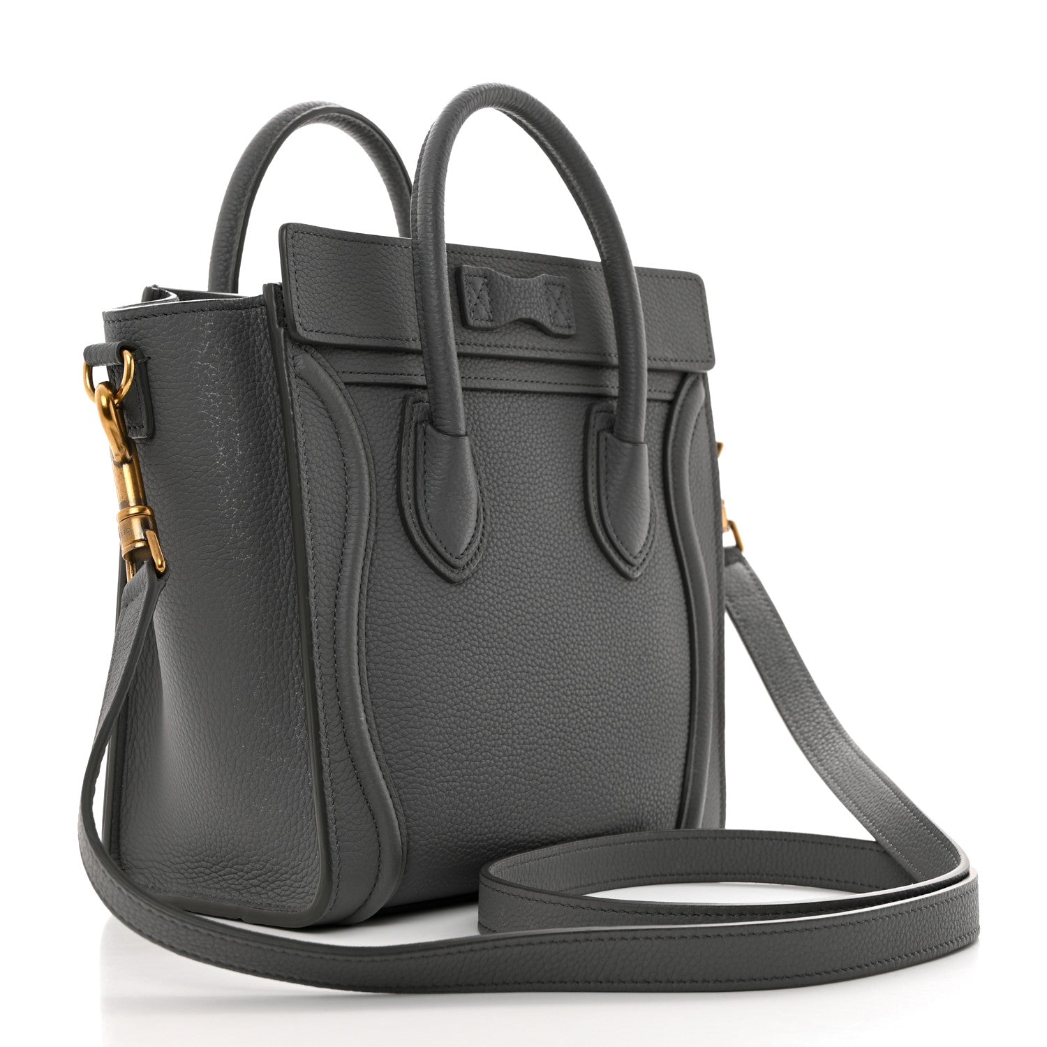 Celine Baby Drummed Calfskin Nano Luggage Kohl 3 of 11