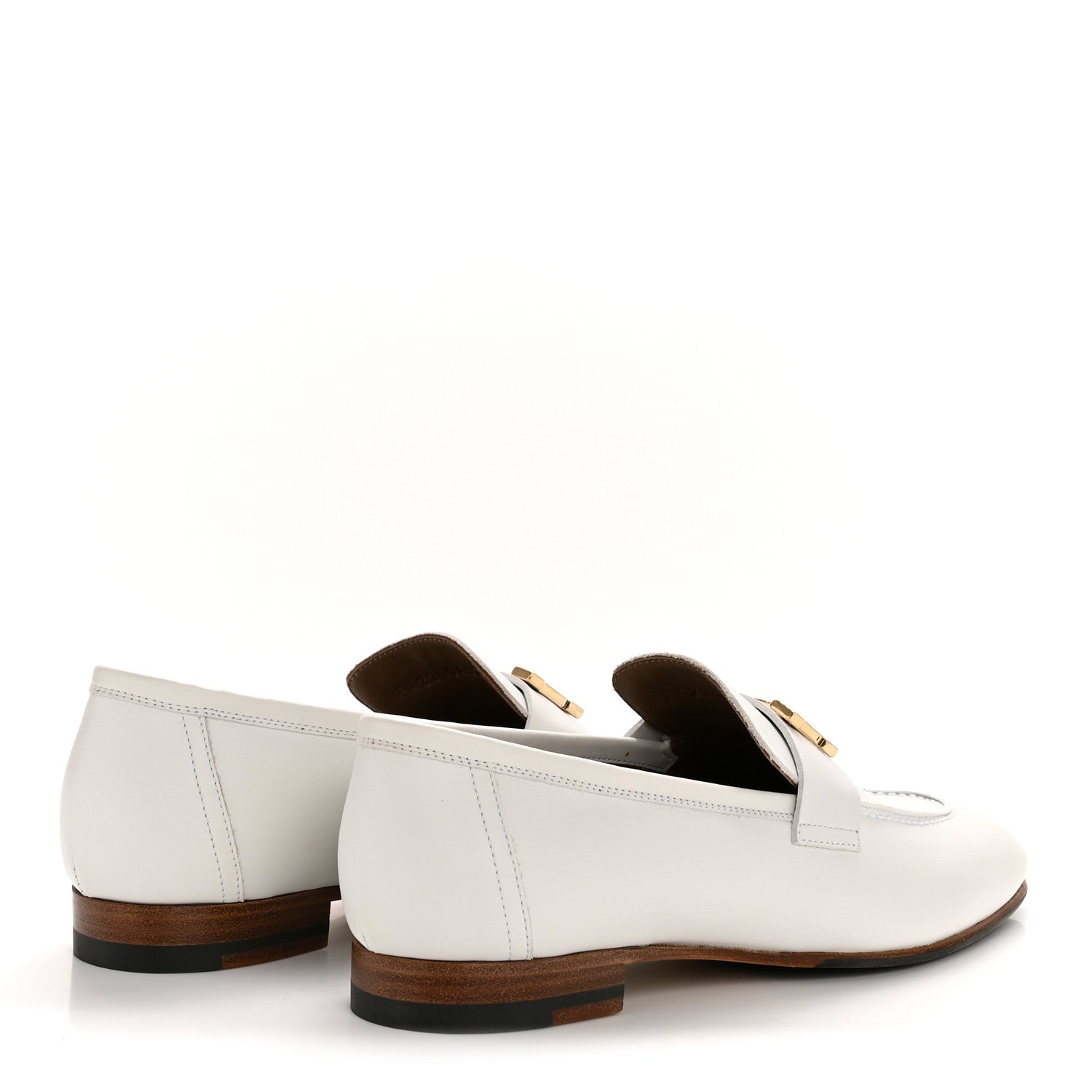 Hermes Calfskin Womens Paris Loafers 37 White 5 of 10