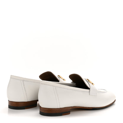 Hermes Calfskin Womens Paris Loafers 37 White 5 of 10
