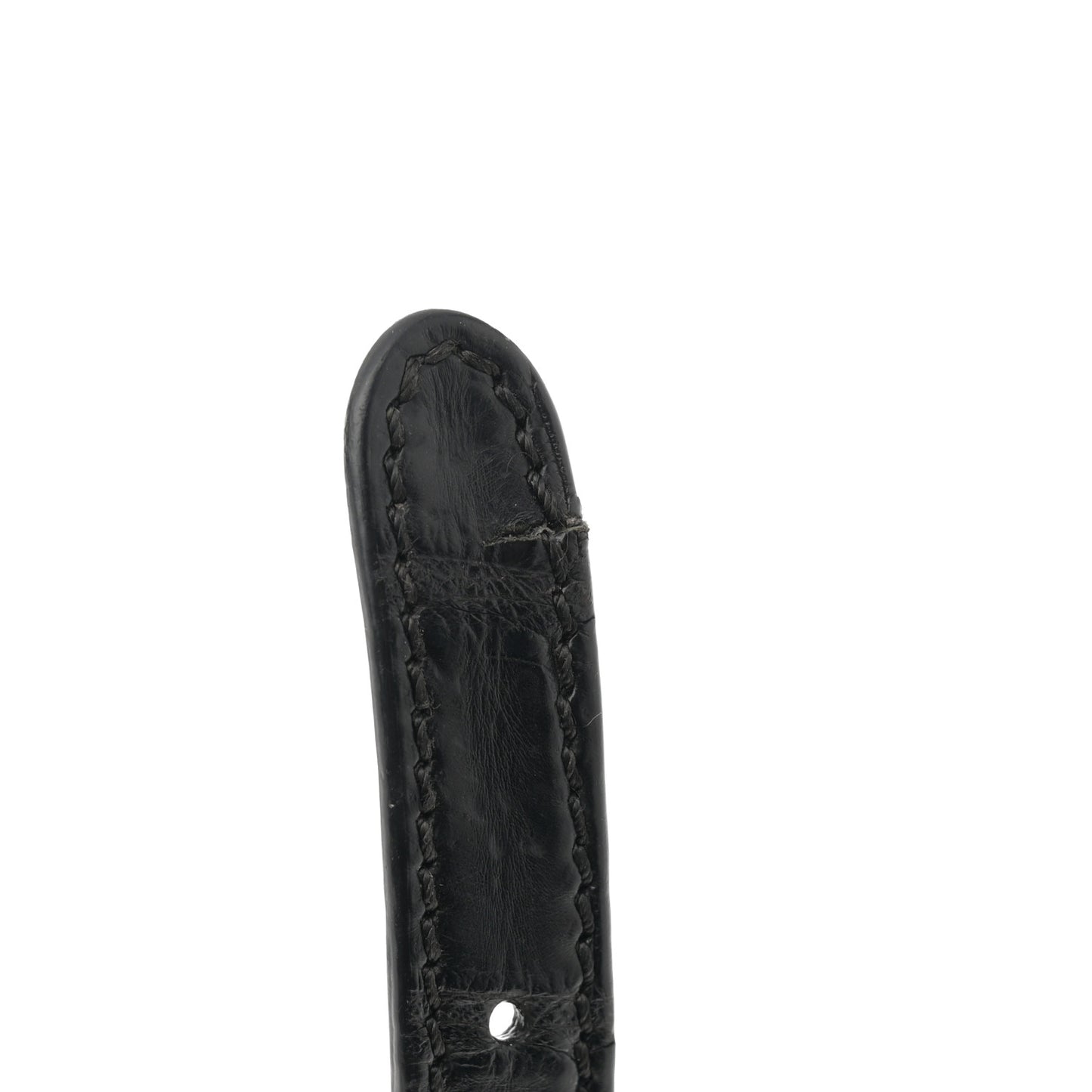 Crocodile Medium Peekaboo Iconic Satchel Black