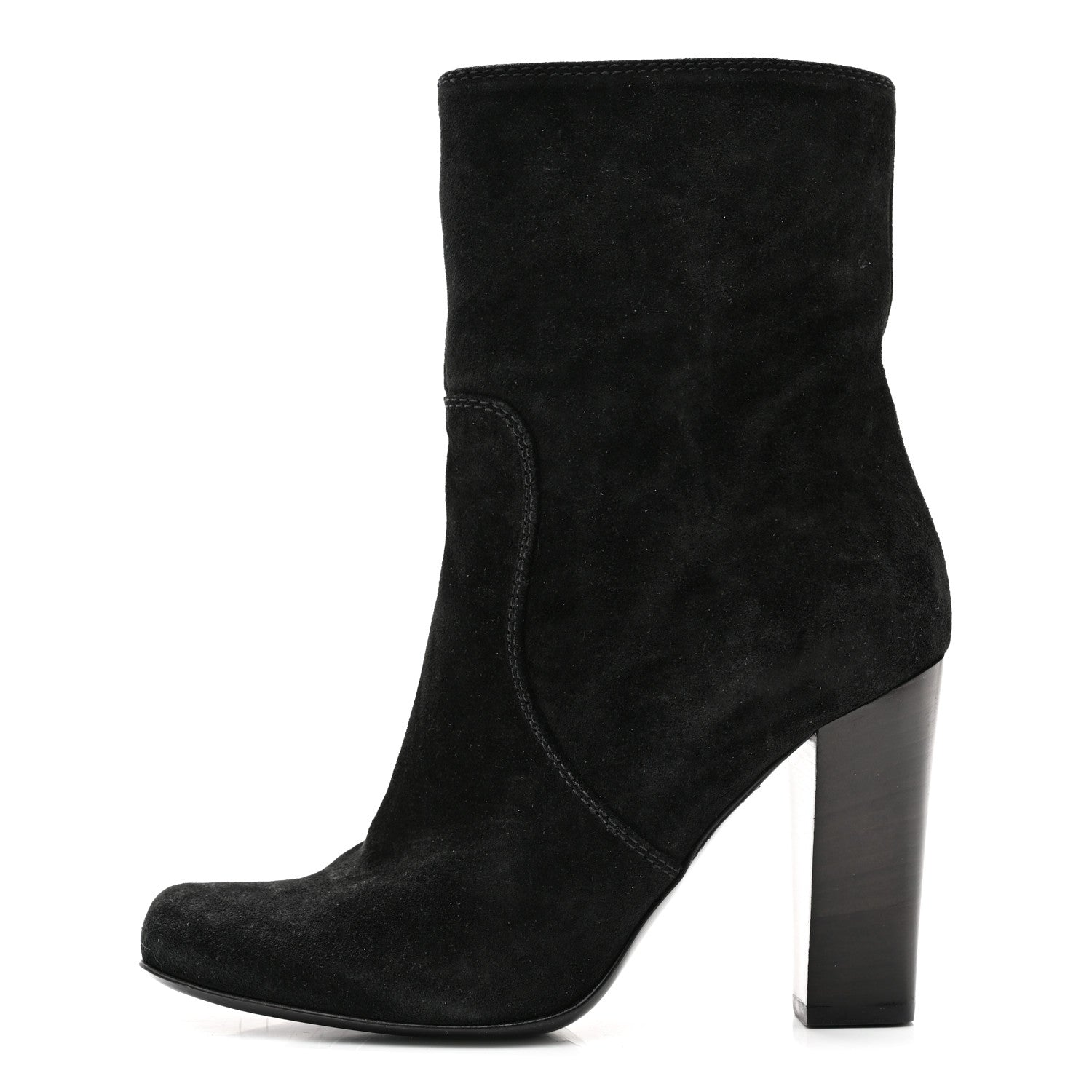 Fendi Suede Ankle Boots 38.5 Black 1 of 12