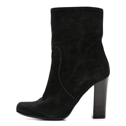 Fendi Suede Ankle Boots 38.5 Black 1 of 12