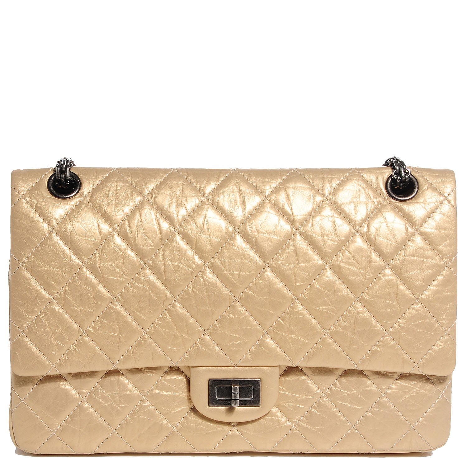 Chanel Aged Calfskin 2.55 Reissue 226 Flap Light Gold 1 of 9