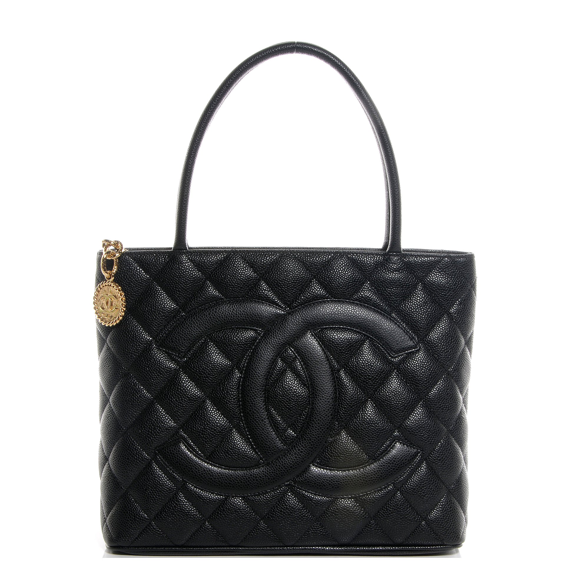 Chanel Caviar Medallion Tote Black 1 of 9