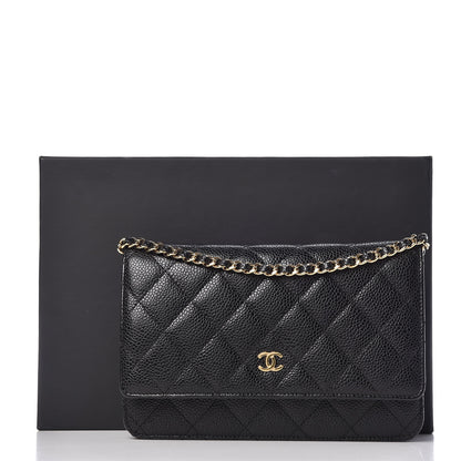 Chanel Caviar Quilted Wallet On Chain WOC Black 11 of 11
