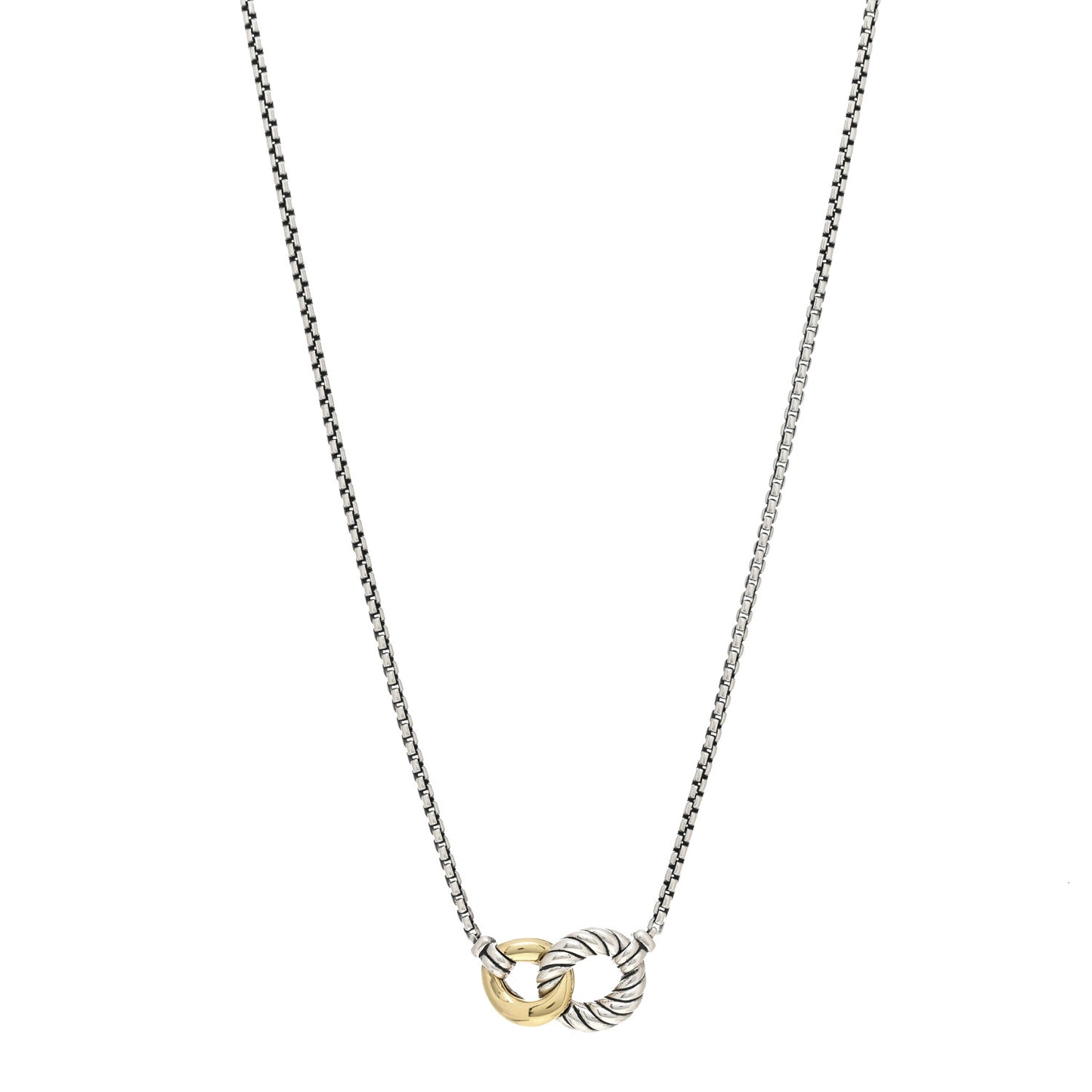 Sterling Silver 18K Yellow Gold Belmont Pendant Necklace