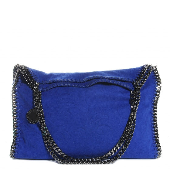 Embossed Faux Suede Falabella Tote