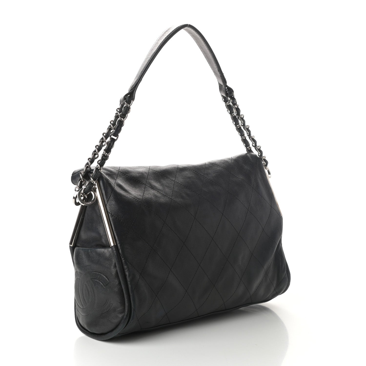 Chanel Lambskin Stitched Medium Ultimate Soft Tote Black 3 of 10
