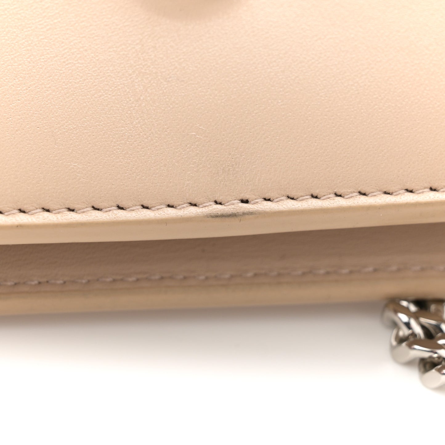 Smooth Calfskin Classic Monogram Kate Tassel Chain Wallet Dark Beige