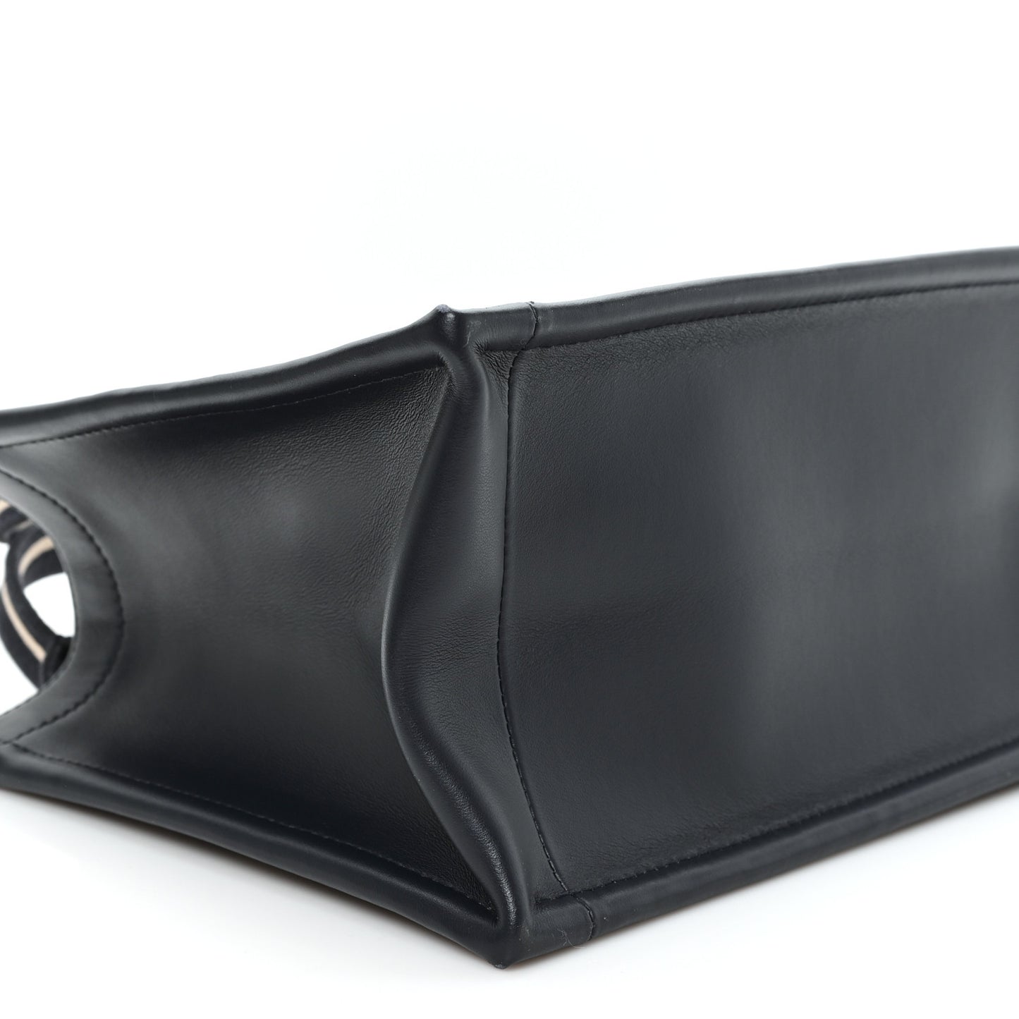 Oblique Calfskin Small Book Tote With Strap Blue Multicolor