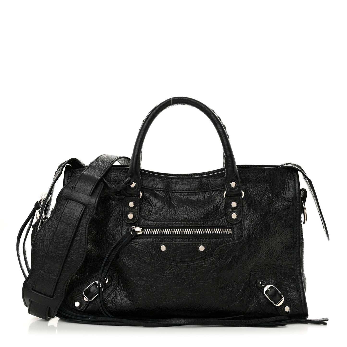 Agneau Classic Silver Hardware S City Black