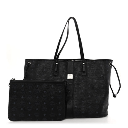 MCM Visetos Large Liz Reversible Shopper Tote Black 1 of 16
