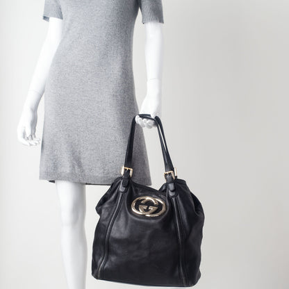 Gucci Leather Britt Shoulder Bag Black 2 of 8