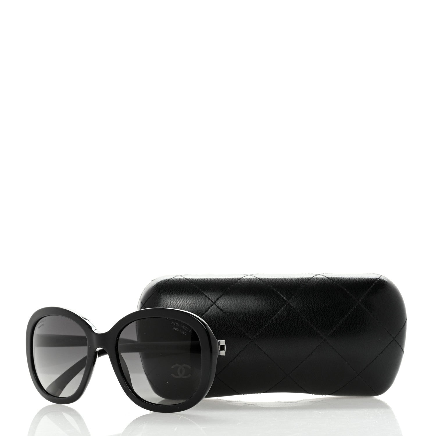 Chanel Acetate Quilted CC Polarized Sunglasses 5328 Black 10 of 10