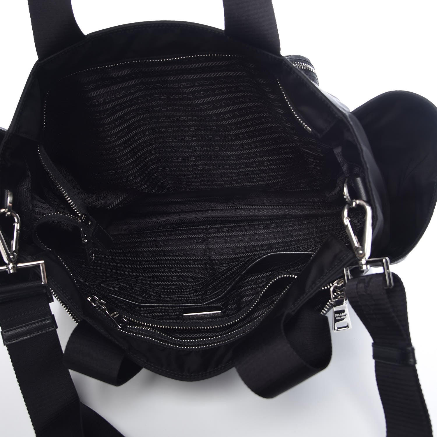 Prada Nylon Vela Baby Bag Black 7 of 14