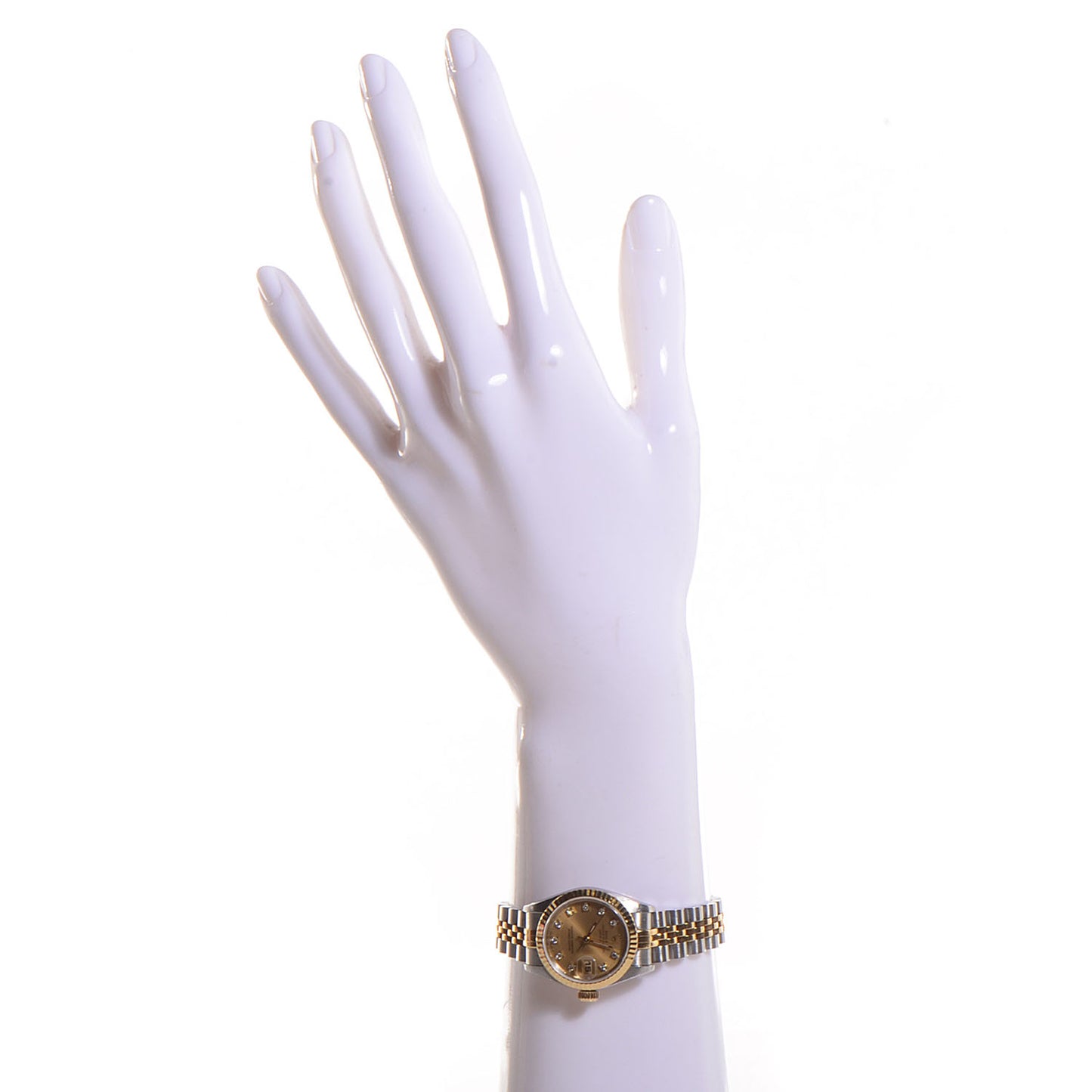 Stainless Steel 18K Yellow Gold Diamond 26mm Oyster Perpetual Datejust Watch Champagne 69173