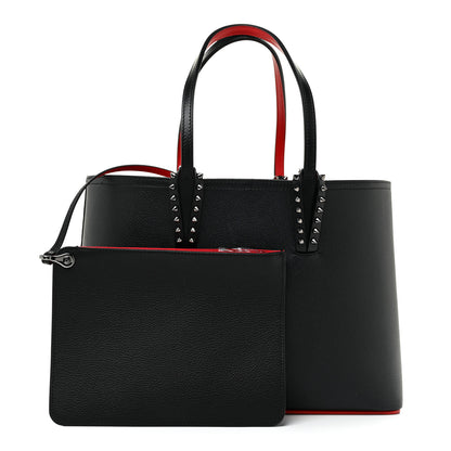Christian Louboutin Calfskin Spikes Small East West Cabata Tote Black 1 of 13