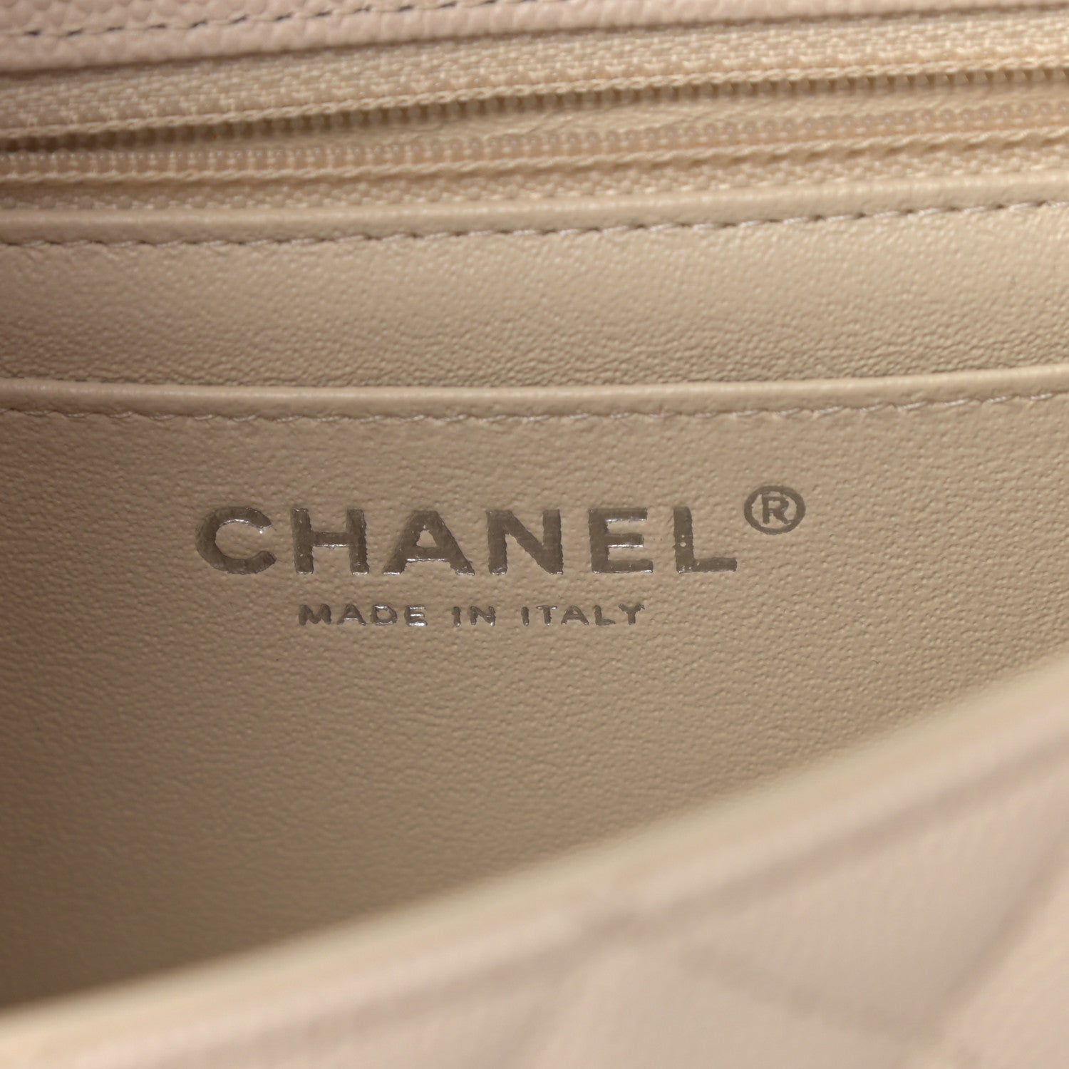 Chanel Caviar Quilted Mini Rectangular Flap Light Beige 6 of 11