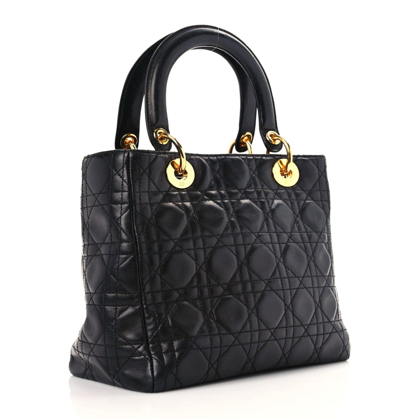 Lambskin Cannage Medium Lady Dior Black