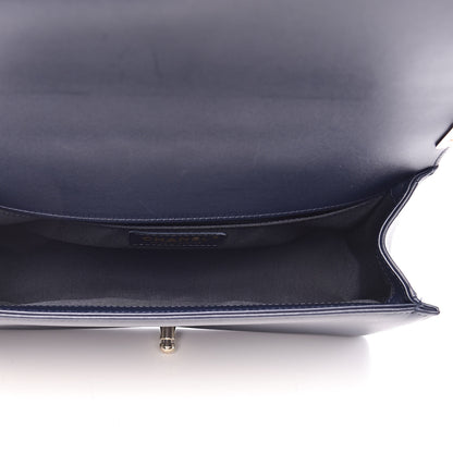 Chanel Lambskin Quilted Medium Boy Flap Dark Navy 5 of 11