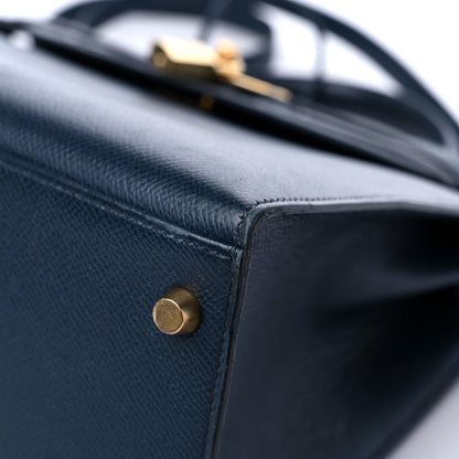 Hermes Courchevel Kelly Sellier 32 Bleu Indigo 9 of 16