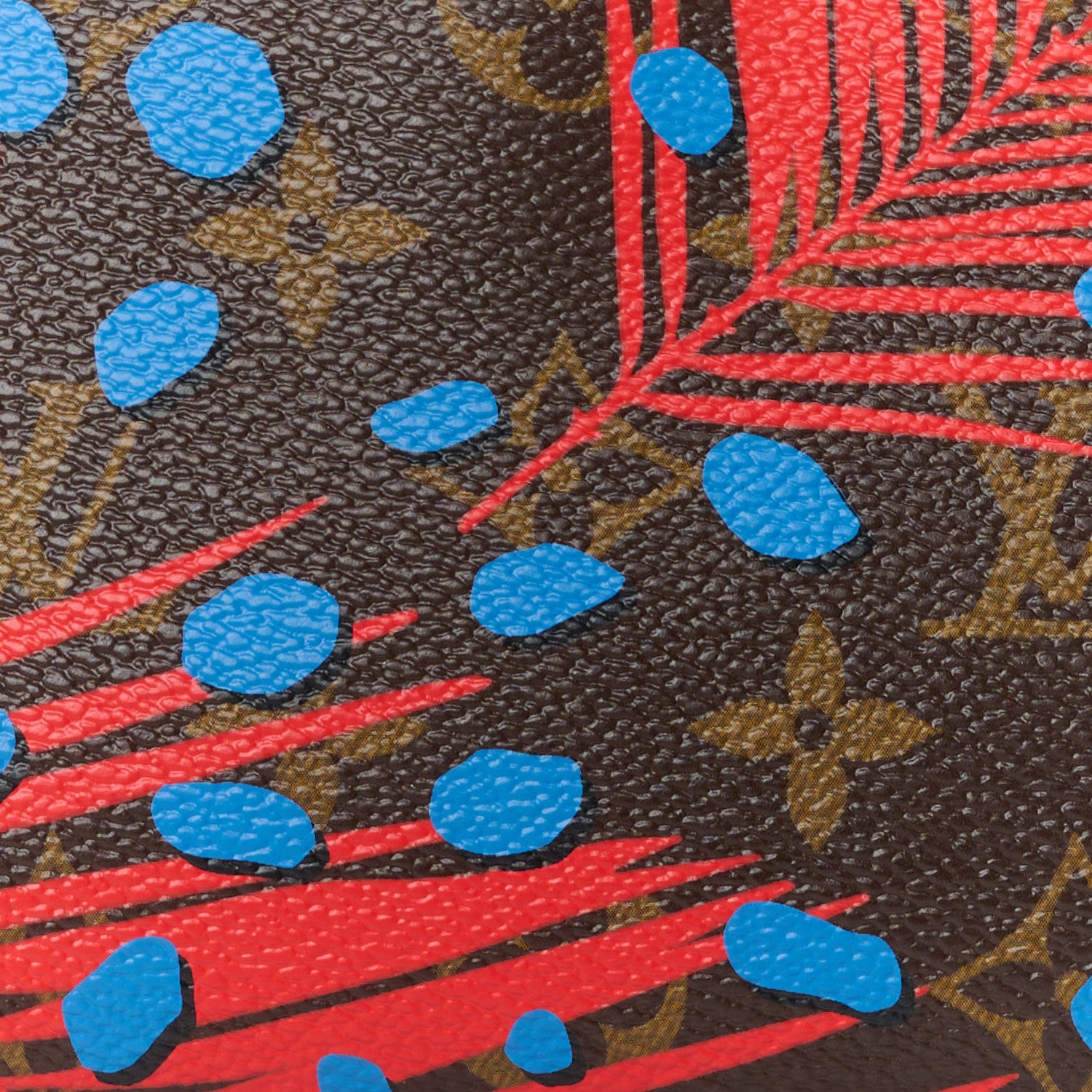 Louis Vuitton Monogram Jungle Dots Cosmetic Pouch Coquelicot Denim 7 of 10