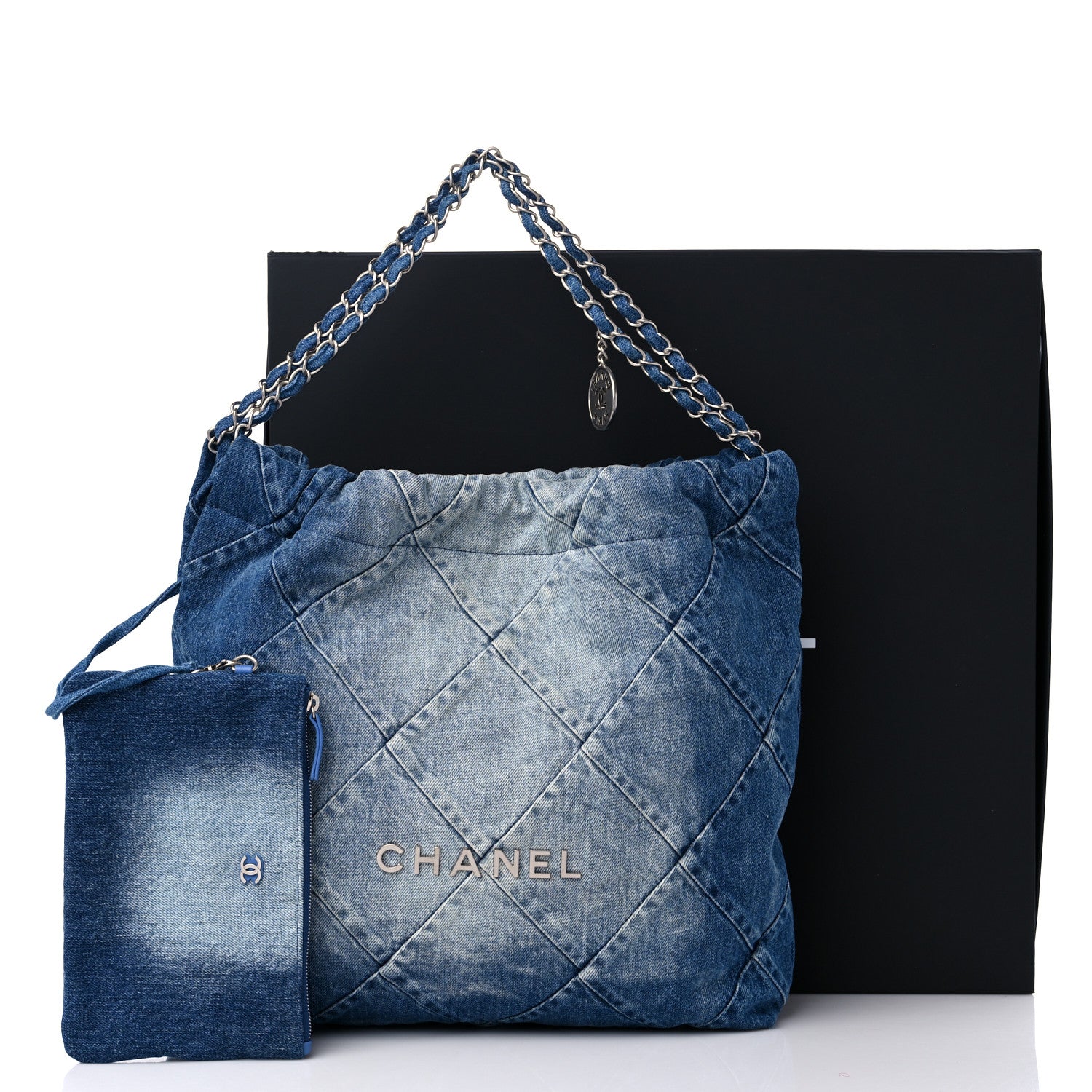 Chanel Denim Quilted Chanel 22 Blue 11 of 11