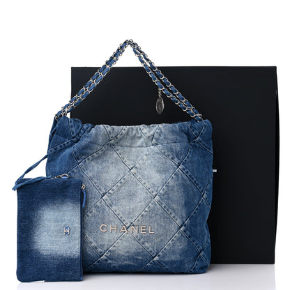 Chanel Denim Quilted Chanel 22 Blue 11 of 11