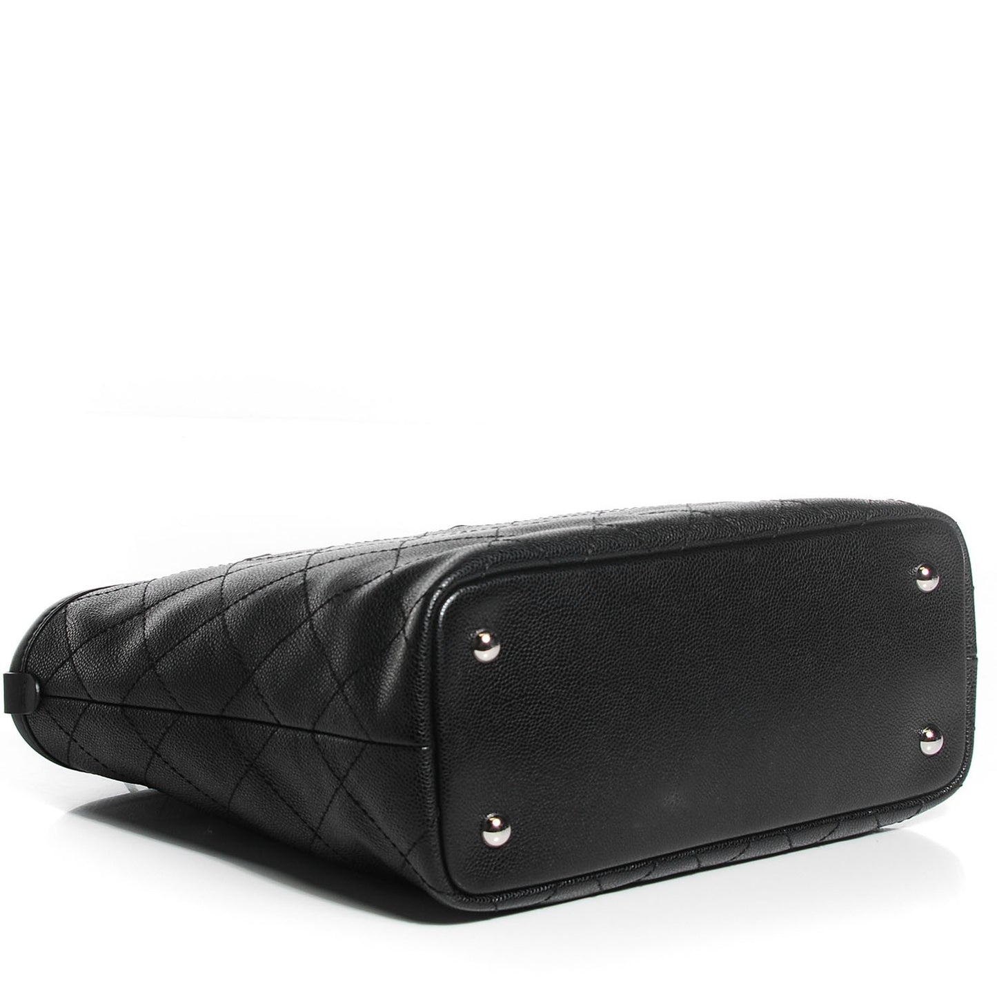 Grained Calfskin Shopping Fever Tote Black
