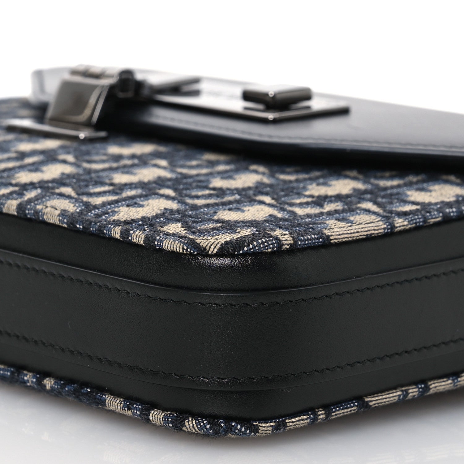 Christian Dior Oblique Smooth Calfskin Messenger Beige Black 10 of 13