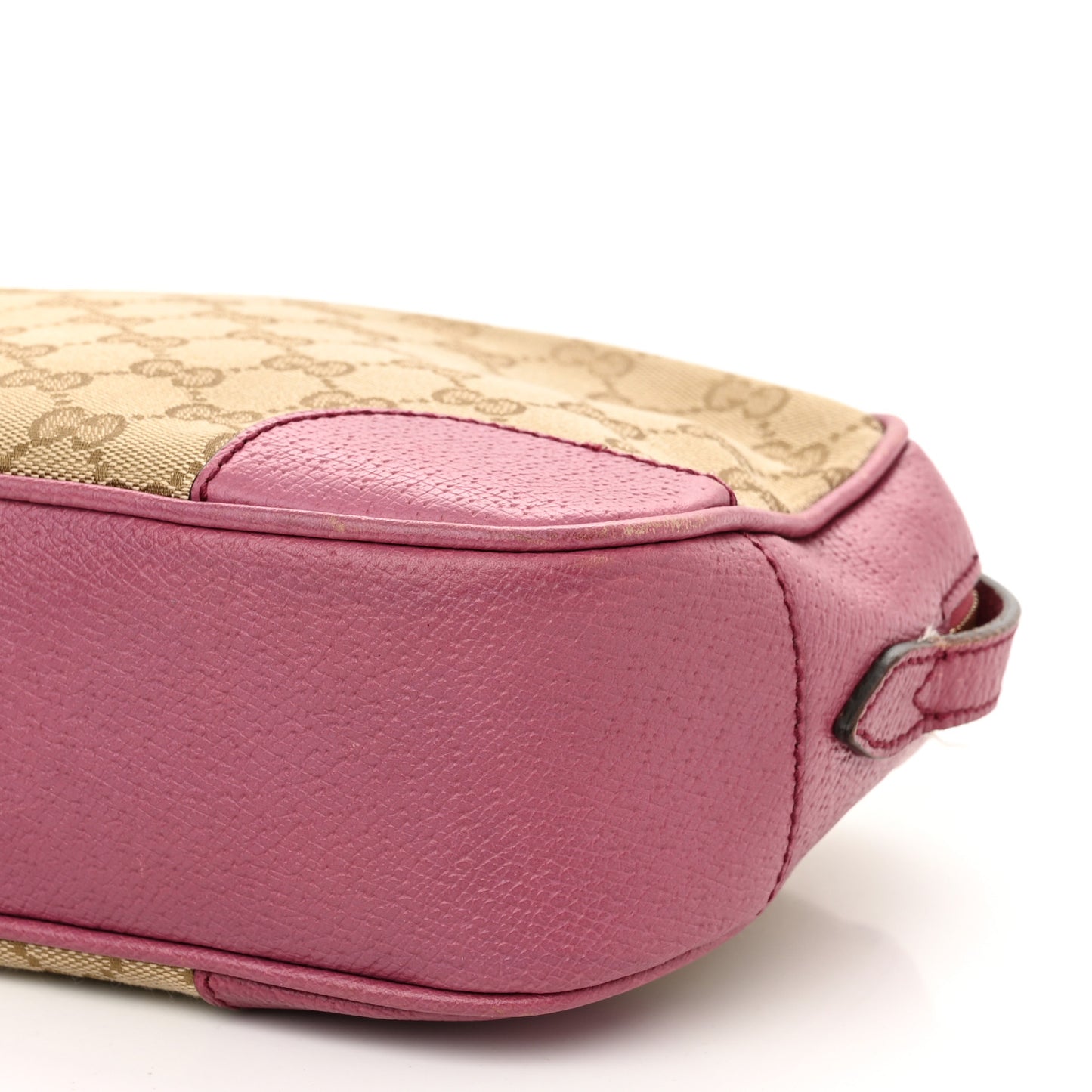 Monogram Textured Calfskin Mini Bree Messenger Bag Beige Ebony Peonia Flower