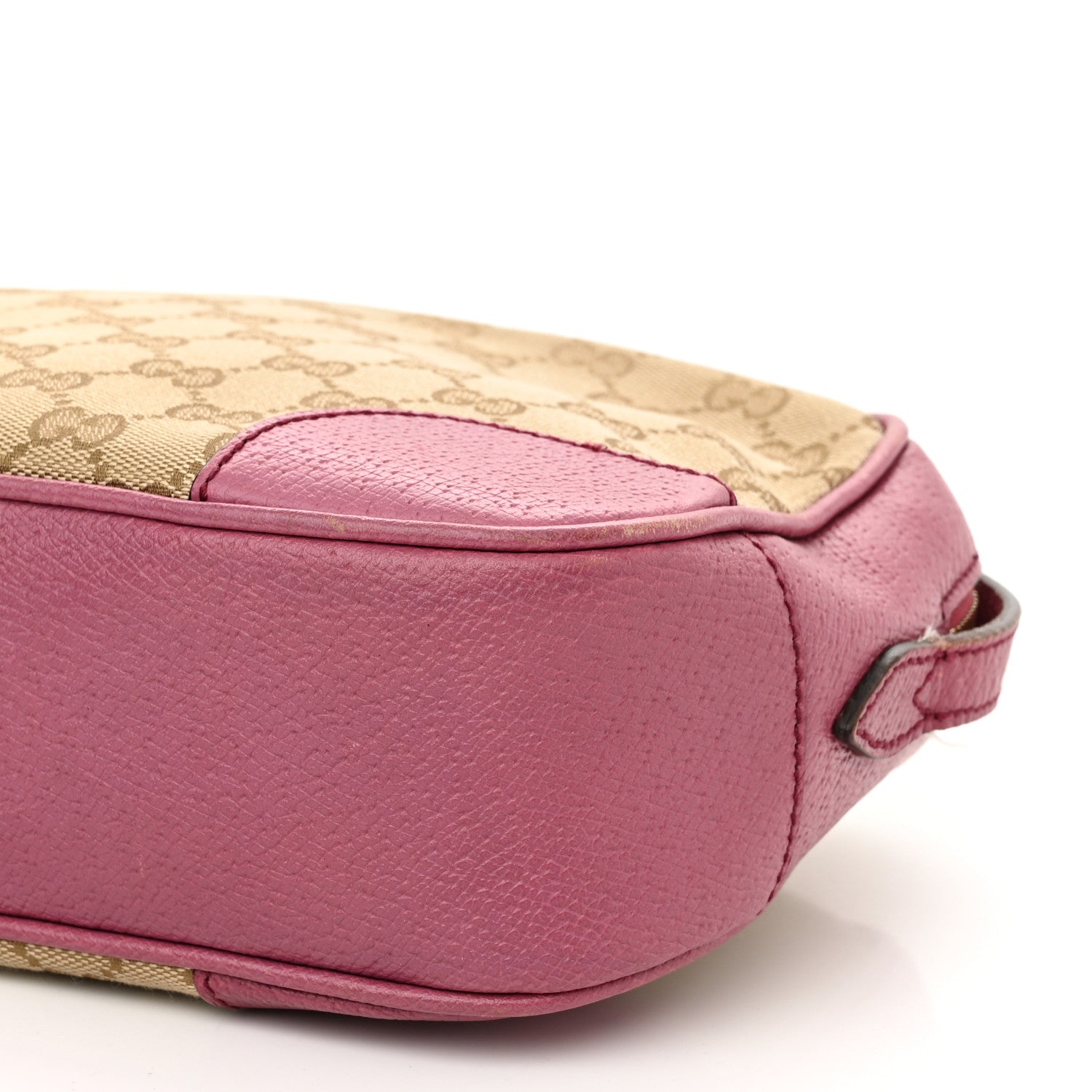Gucci Monogram Textured Calfskin Mini Bree Messenger Bag Beige Ebony Peonia Flower 9 of 18