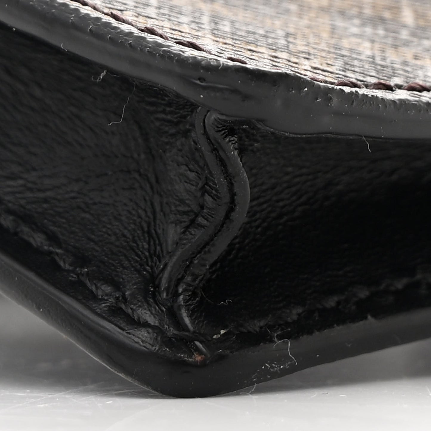 Glazed Fabric Cotton Vitello King Aura FF 1974 Baguette Belt Pouch Tobacco Moro Sand Black
