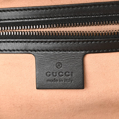 Gucci Calfskin Matelasse Sylvie Web Small GG Marmont Top Handle Shoulder Bag Black 6 of 11